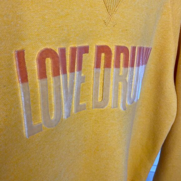 Aeropostale "Love Drunk" Yellow crewneck sweatshirt size XL - Picture 4 of 7